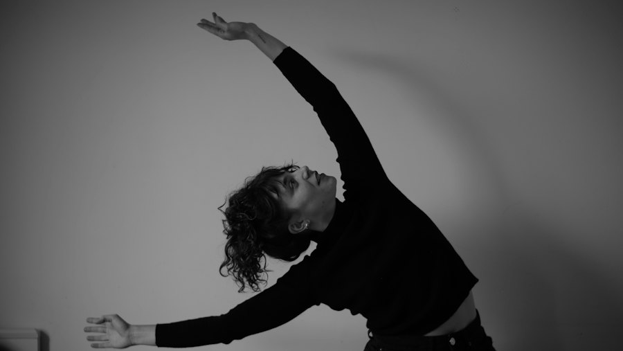 A person expressing movement through dance