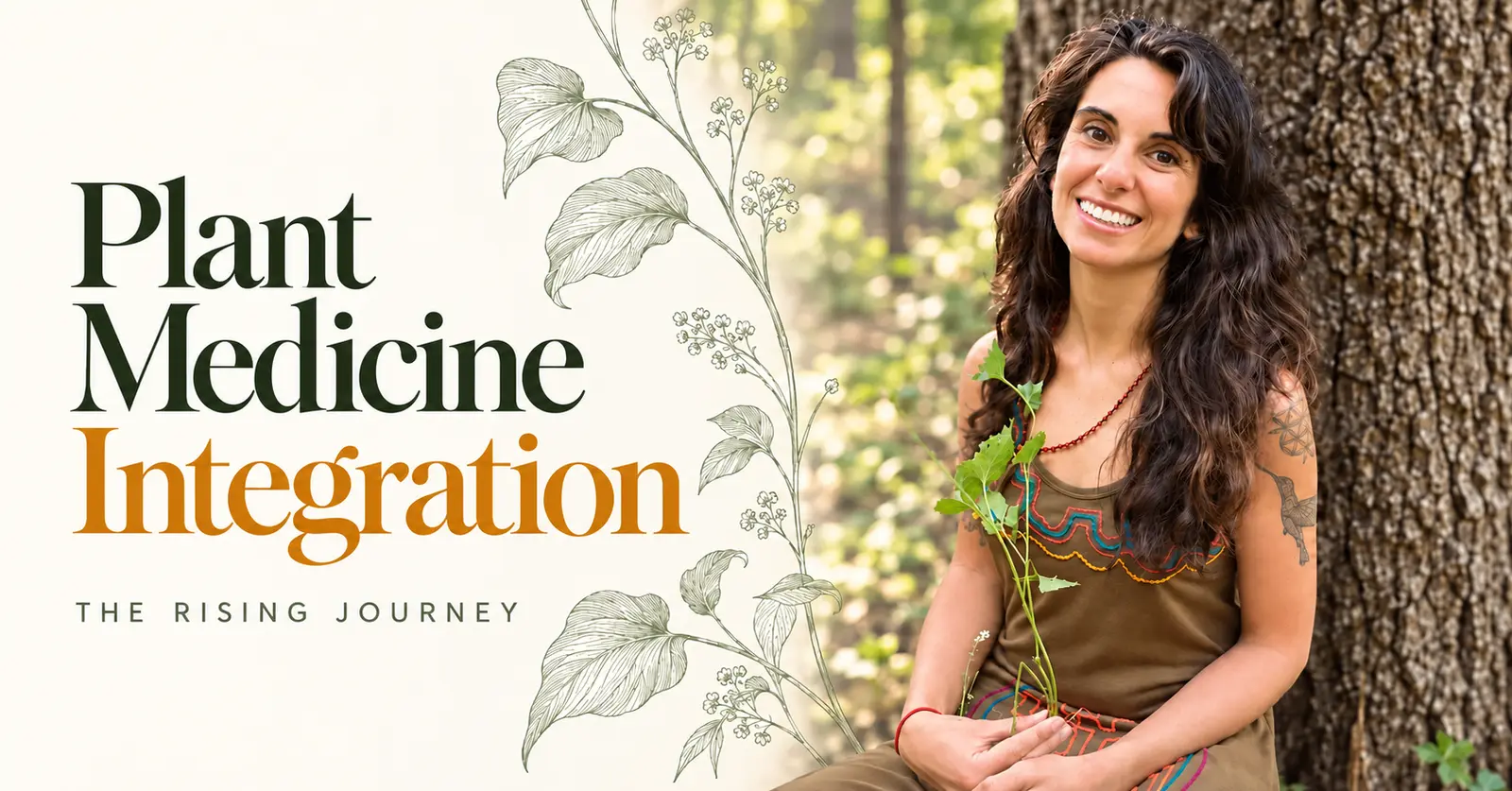 Plant Medicine Integration at The Rising Journey, with Sofia Zilberman in a forest